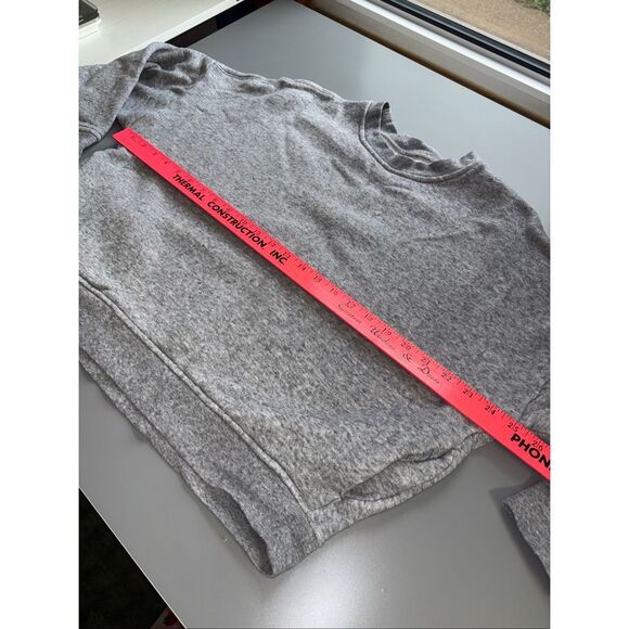 Madewell MWL heather gray crew neck sweatshirt women’s size S pockets - Picture 4 of 9